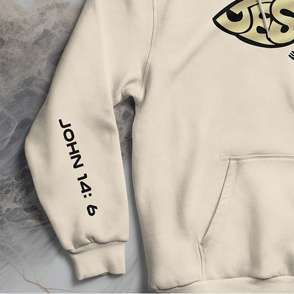 Men’s Hoodie Jesus Christ Christian Bible Verse Sweatshirt - Picture 3 of 3